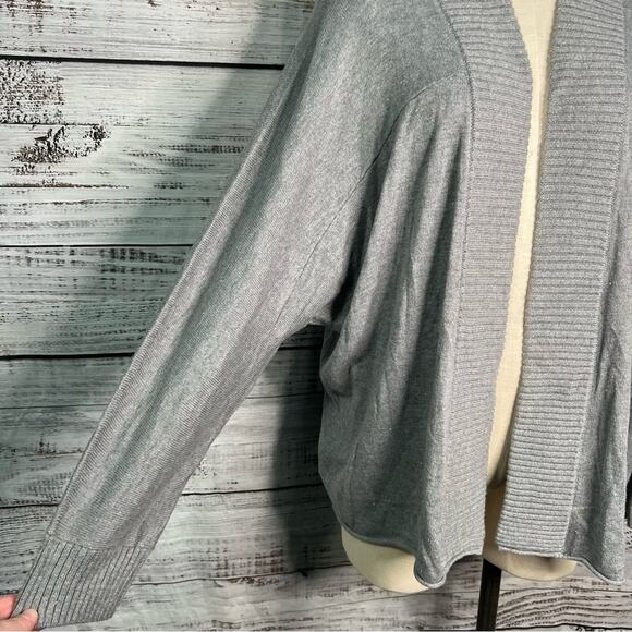 Chicos 3 XL Open Cardigan Dolman Sleeves Metallic Knit Rabbit Hair - Picture 5 of 10